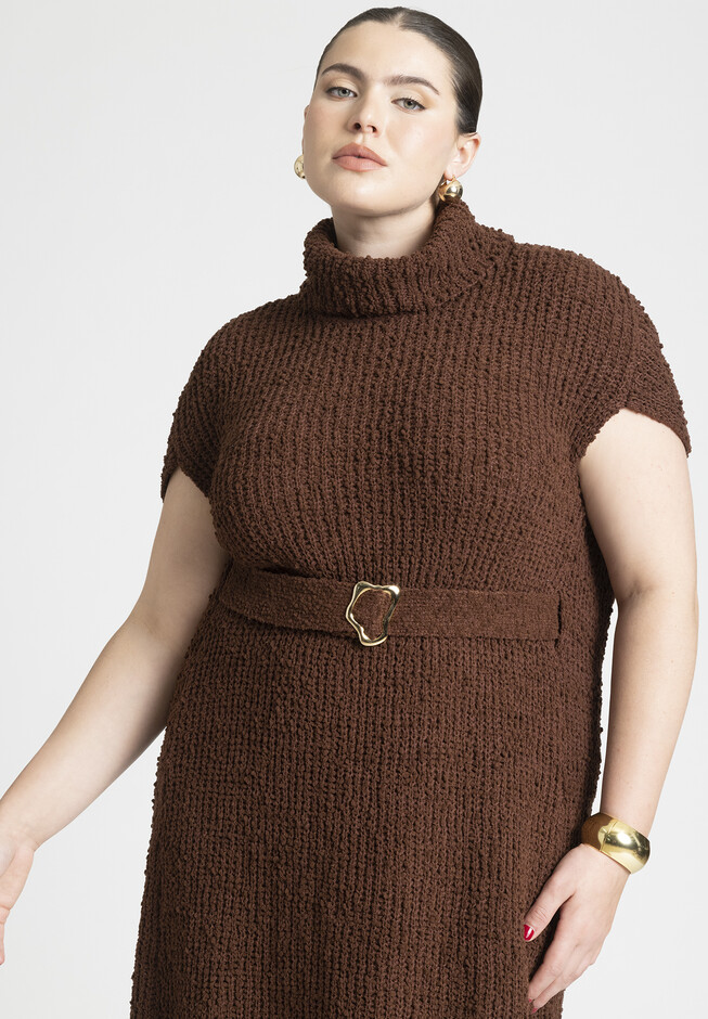 Colorblocked Sweater Mini Dress