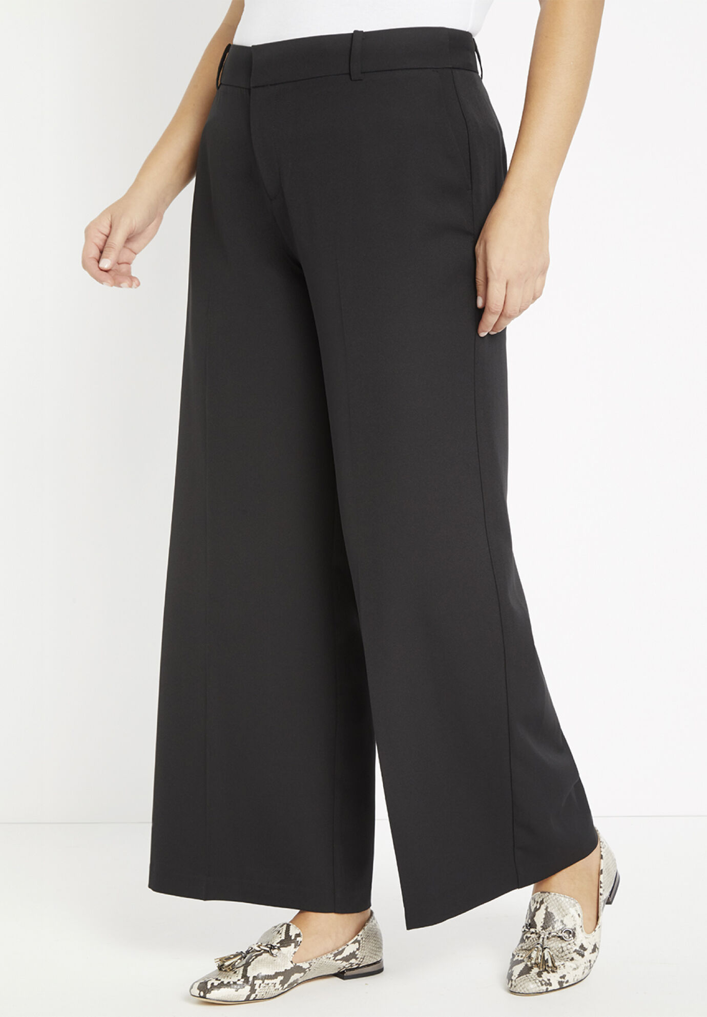 Black Wide Leg Trousers | Trousers | Carraig Donn