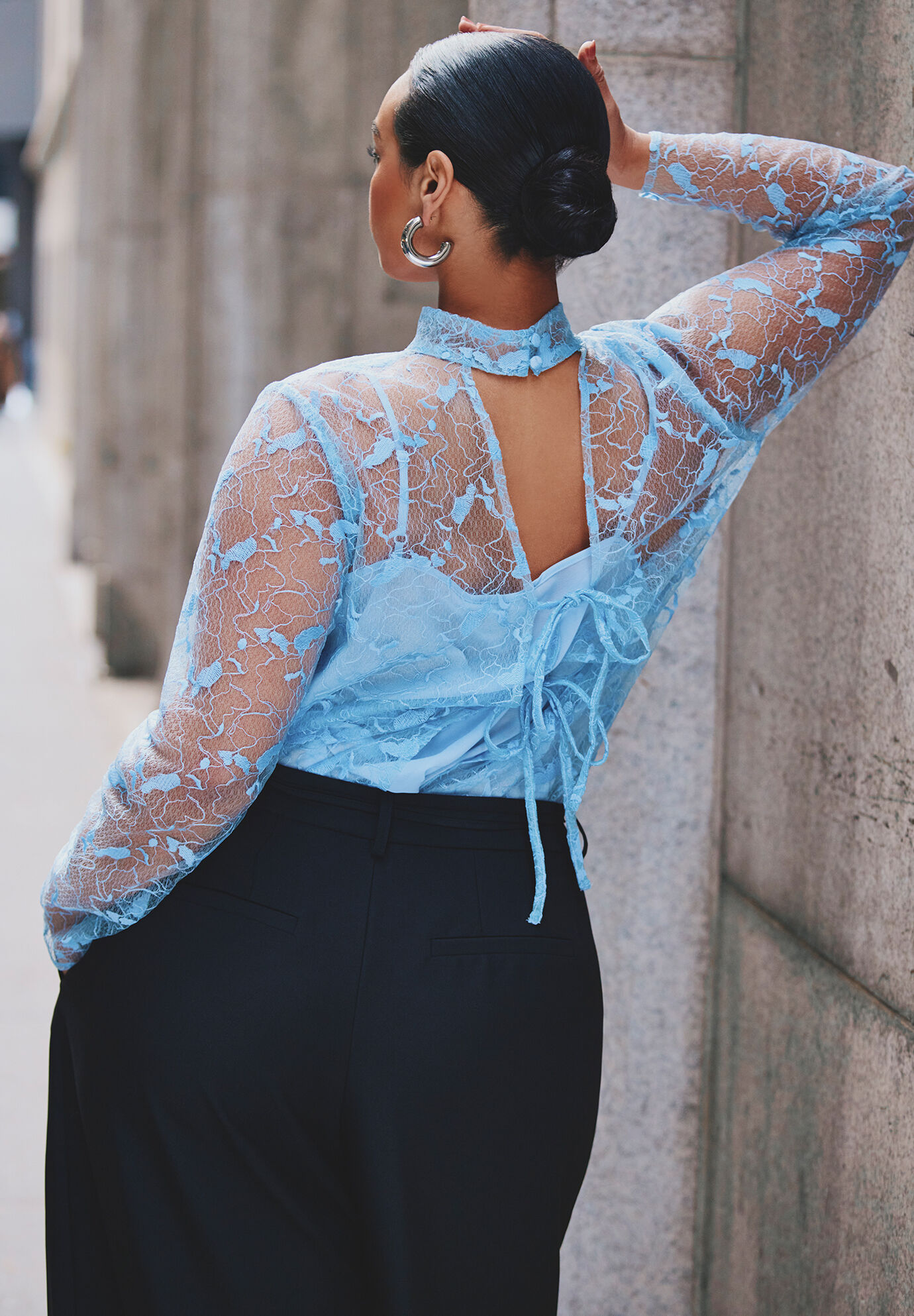 Back Tie Lace Top