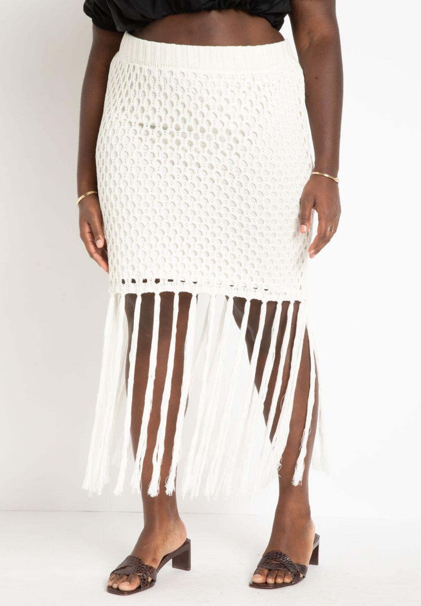 Netted Maxi Skirt | Eloquii
