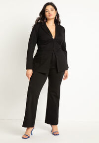 ELOQUII Women's Plus Size Tall 9-To-5 Stretch Work Pant - 28, Black