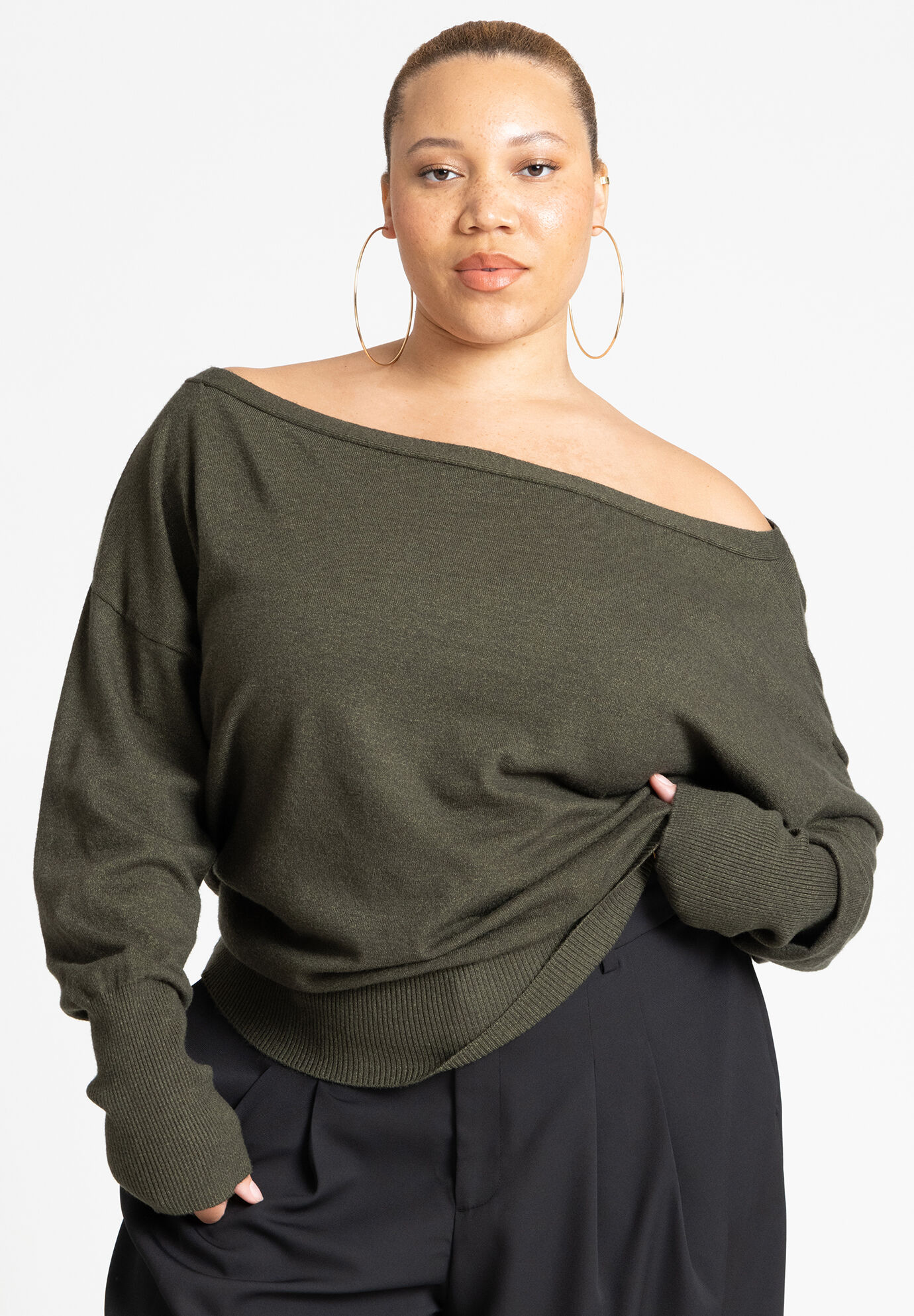 Women Slouchy Sweater By ( Size 14/16 )
