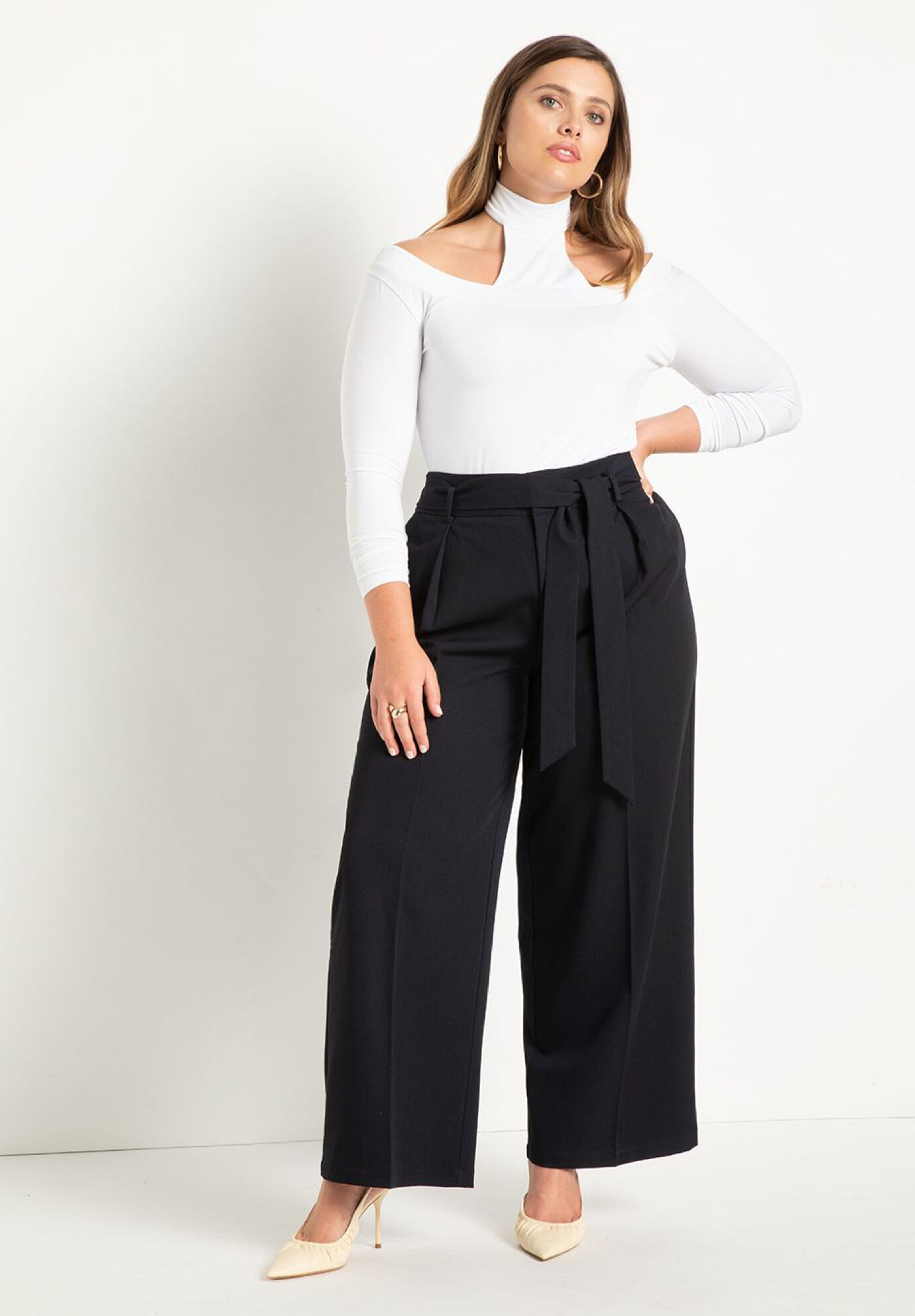 Black High Waist Trousers for Women, Business Casual Trousers for Women,  Office Palazzo Pants for Tall Women, Classic Palazzo Pants - Etsy