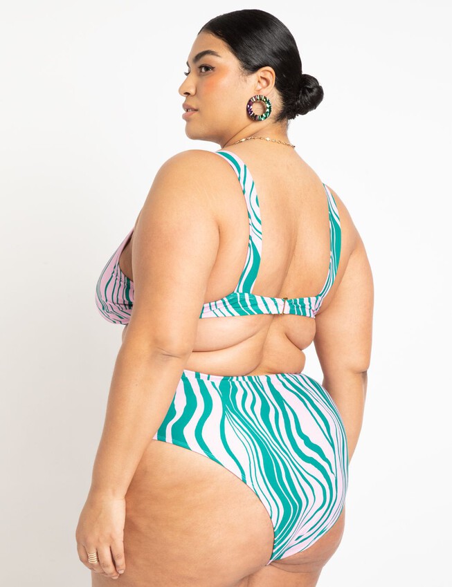 Gabi Fresh Swim x ELOQUII Asymmetrical Super High Waisted Bikini Bottom