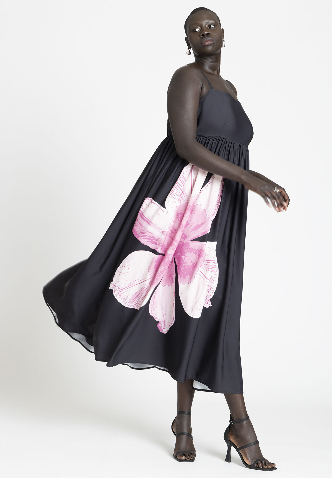 Plus Size Women Printed Flower Maxi Dress By ( Size 20 )