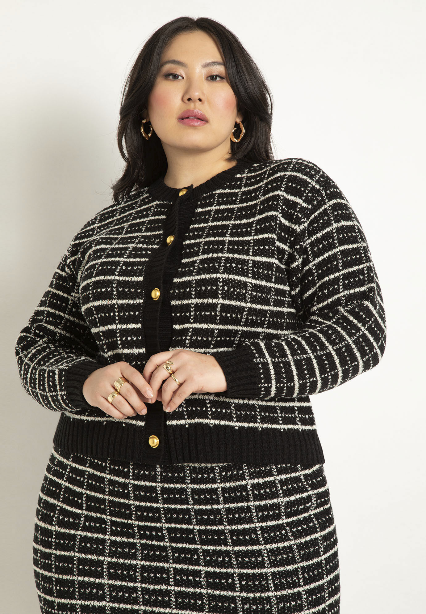 Knit Tweed Cardigan | Eloquii