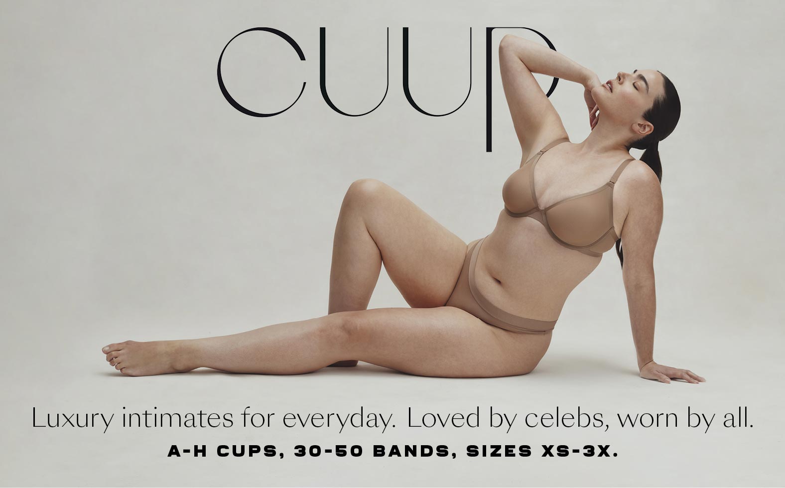 Introducing CUUP: The Full Support Spectrum, now available in 30-50 bands and cups A-H.