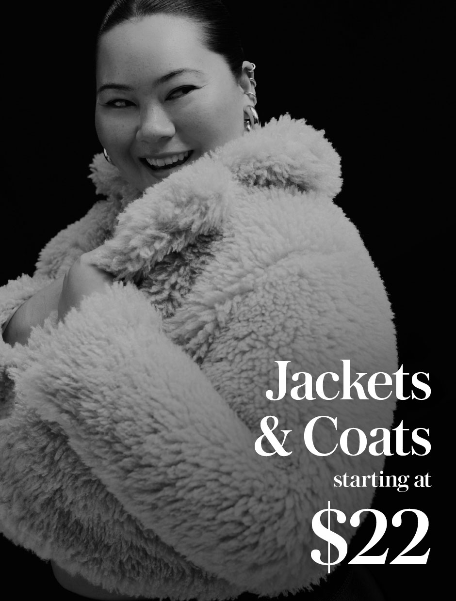 Jackets & Coats starting at $21.99