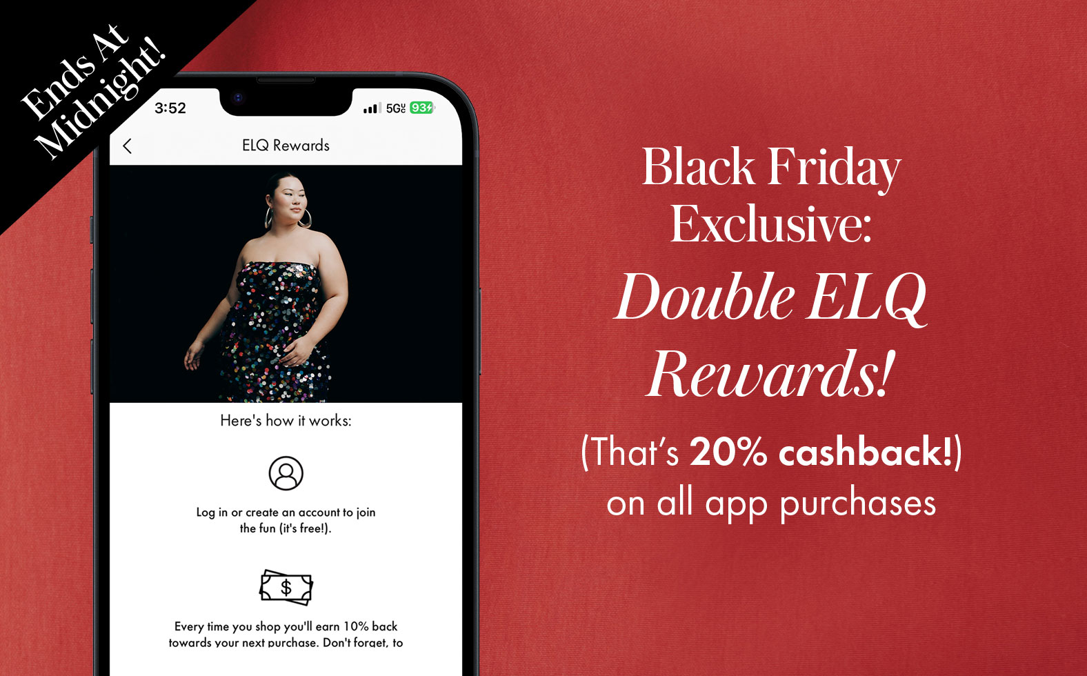 Black Friday Exclusive: Double ELQ Rewards! (That's 20% cashback!) on all app purchases