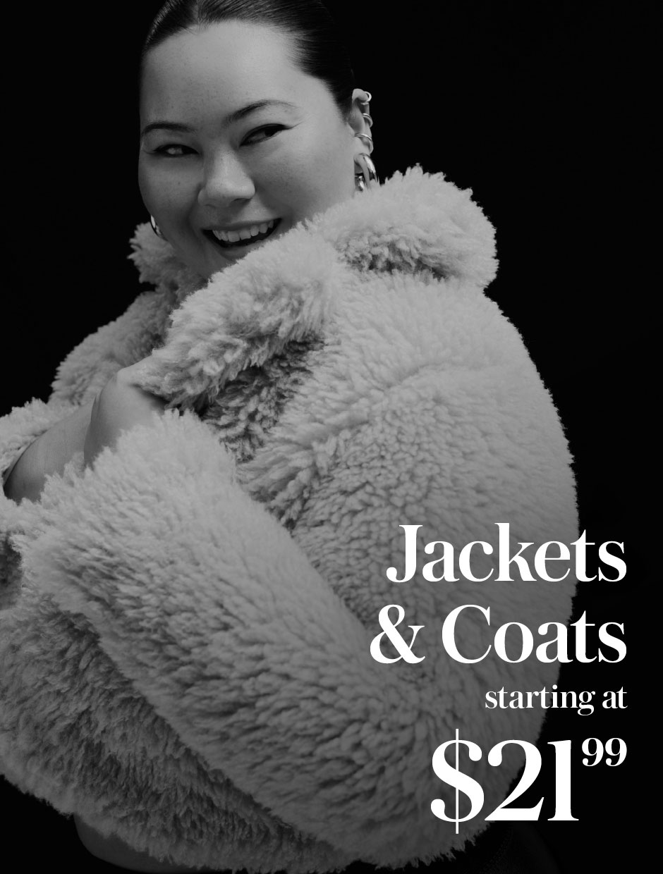 Jackets & Coats starting at $21.99